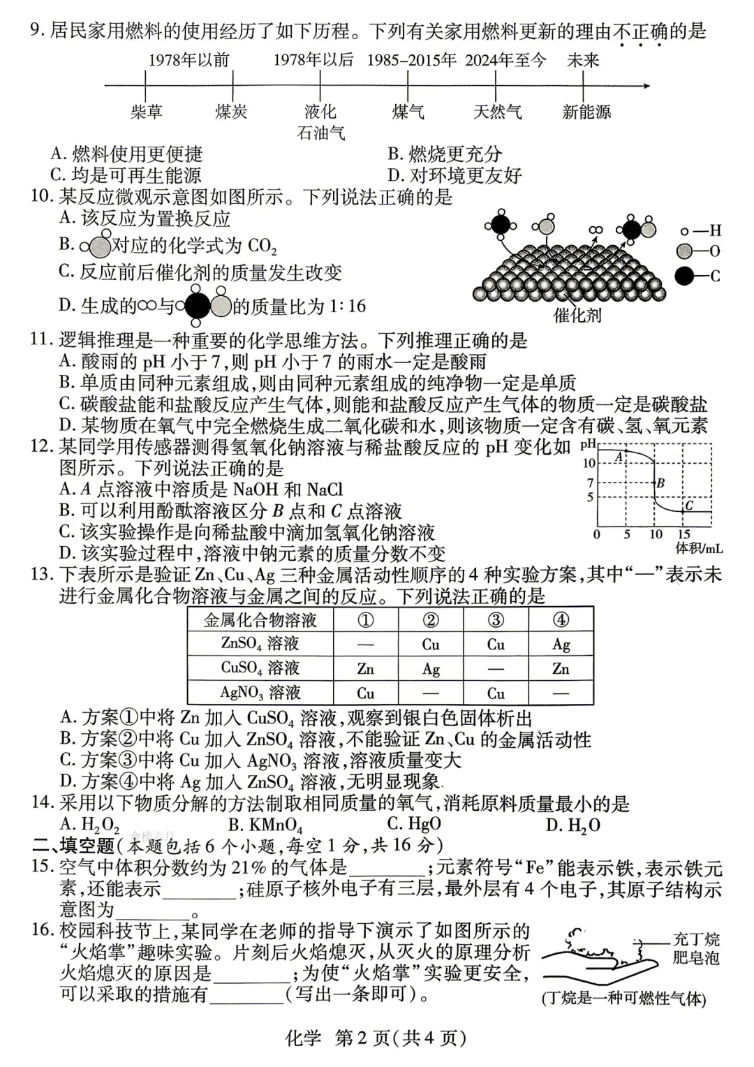 【化学】2026年焦作市中考二模试卷—化学+答案 第3张 【化学】2026年焦作市中考二模试卷—化学+答案 第3张