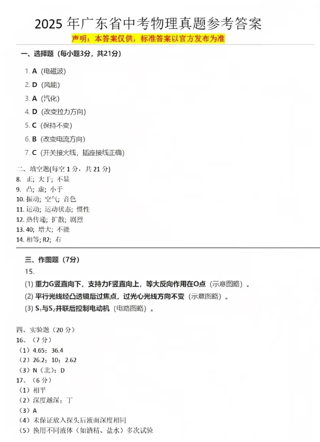 2025年惠州市中考全科真题及答案解析(供2026考生参考) 第45张