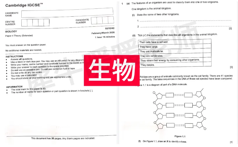 考生必看!2026年IGCSE印度卷真题合集:数学/化学/经济学/生物等科目,持续更新中... 第4张 考生必看!2026年IGCSE印度卷真题合集:数学/化学/经济学/生物等科目,持续更新中... 第4张