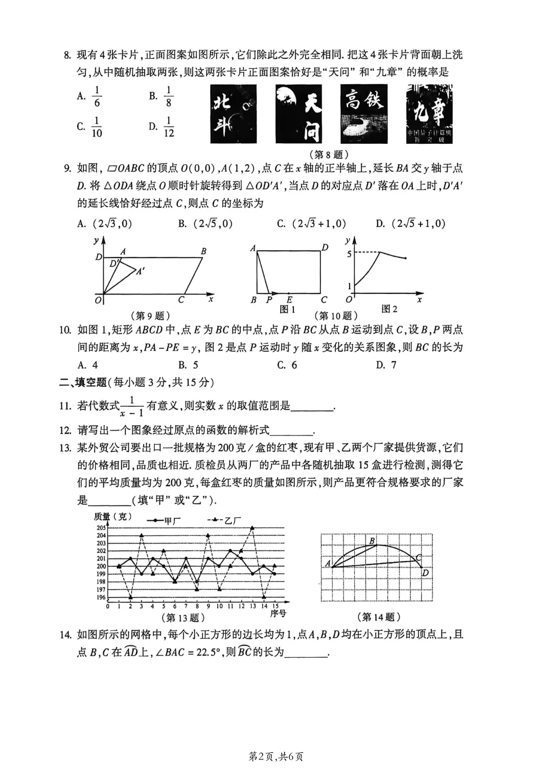 河南省连续5年中招真题汇总(2021年-2022年-2023年-2024年-2025年)数学试卷及答案,文末高清下载 第42张