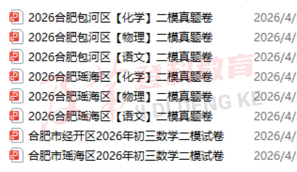 合肥45中2026年初三二模试卷及答案分享 第9张