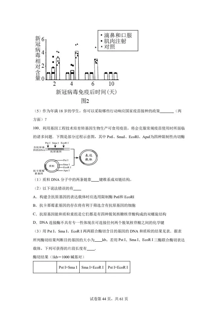 全网最难高中生物试卷,看你能考多少分! 第44张