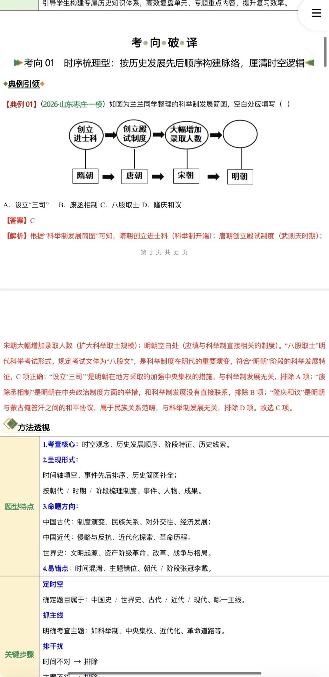 2026年中考历史:二轮复习知识清单+综合训练+解题方法与技巧35个专题含答案解析(全国通用)完整电子版文档可下载打印 第16张