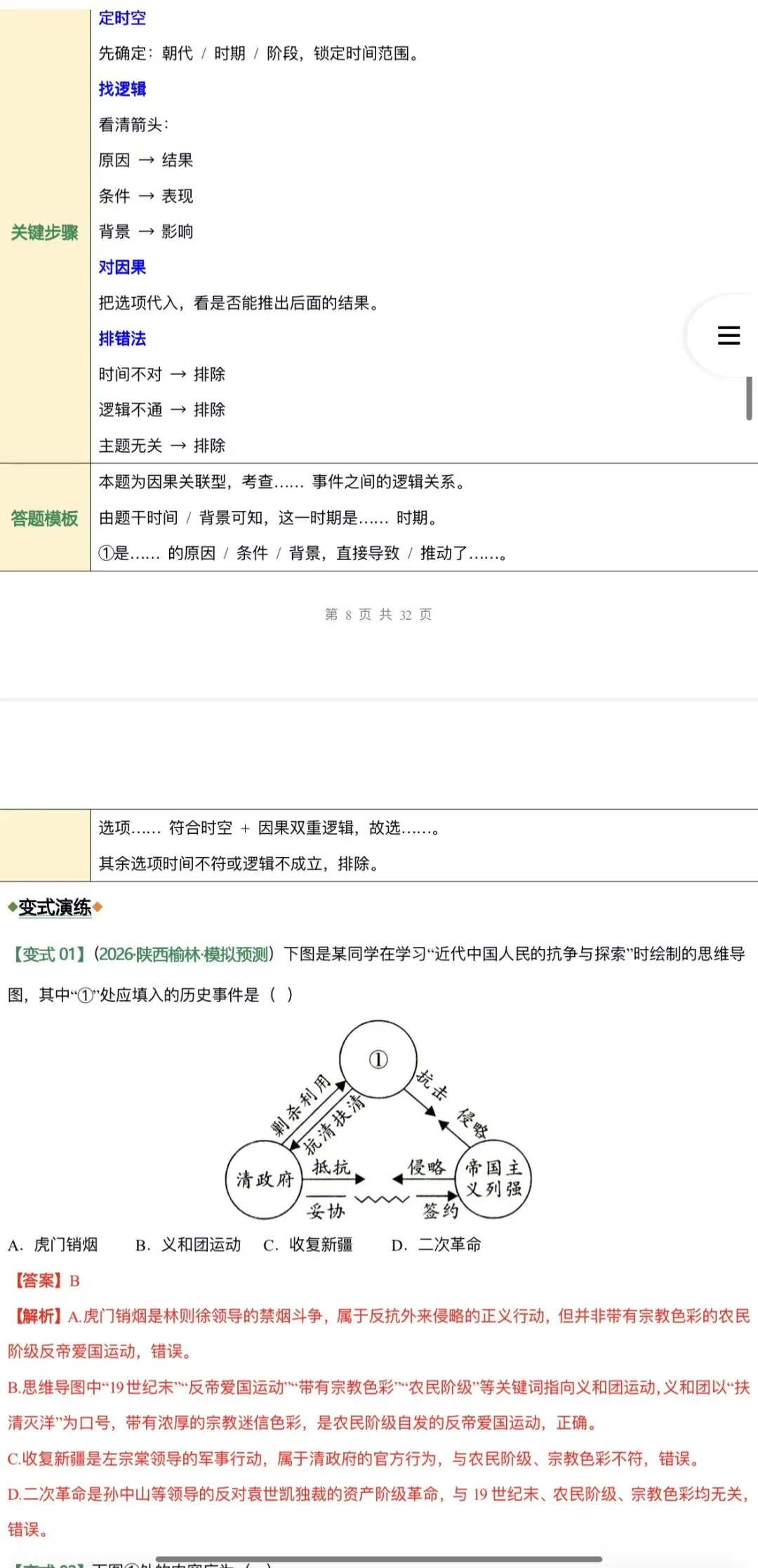 2026年中考历史:二轮复习知识清单+综合训练+解题方法与技巧35个专题含答案解析(全国通用)完整电子版文档可下载打印 第20张