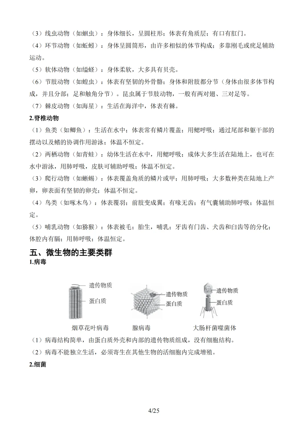 中考生物学考核心速记,收藏打印! 第4张