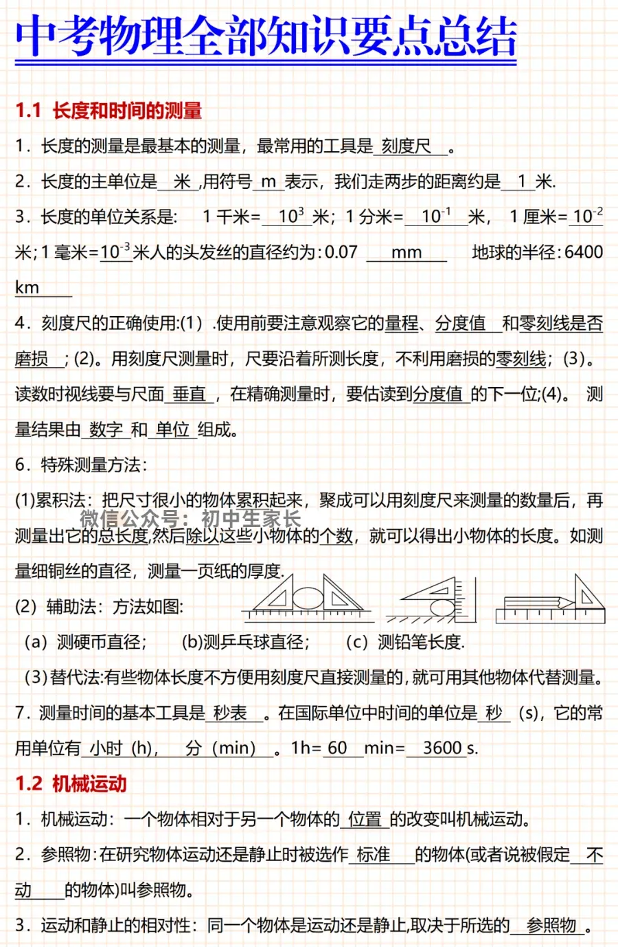 2026中考物理全部知识要点总结,务必让孩子看一遍! 第2张
