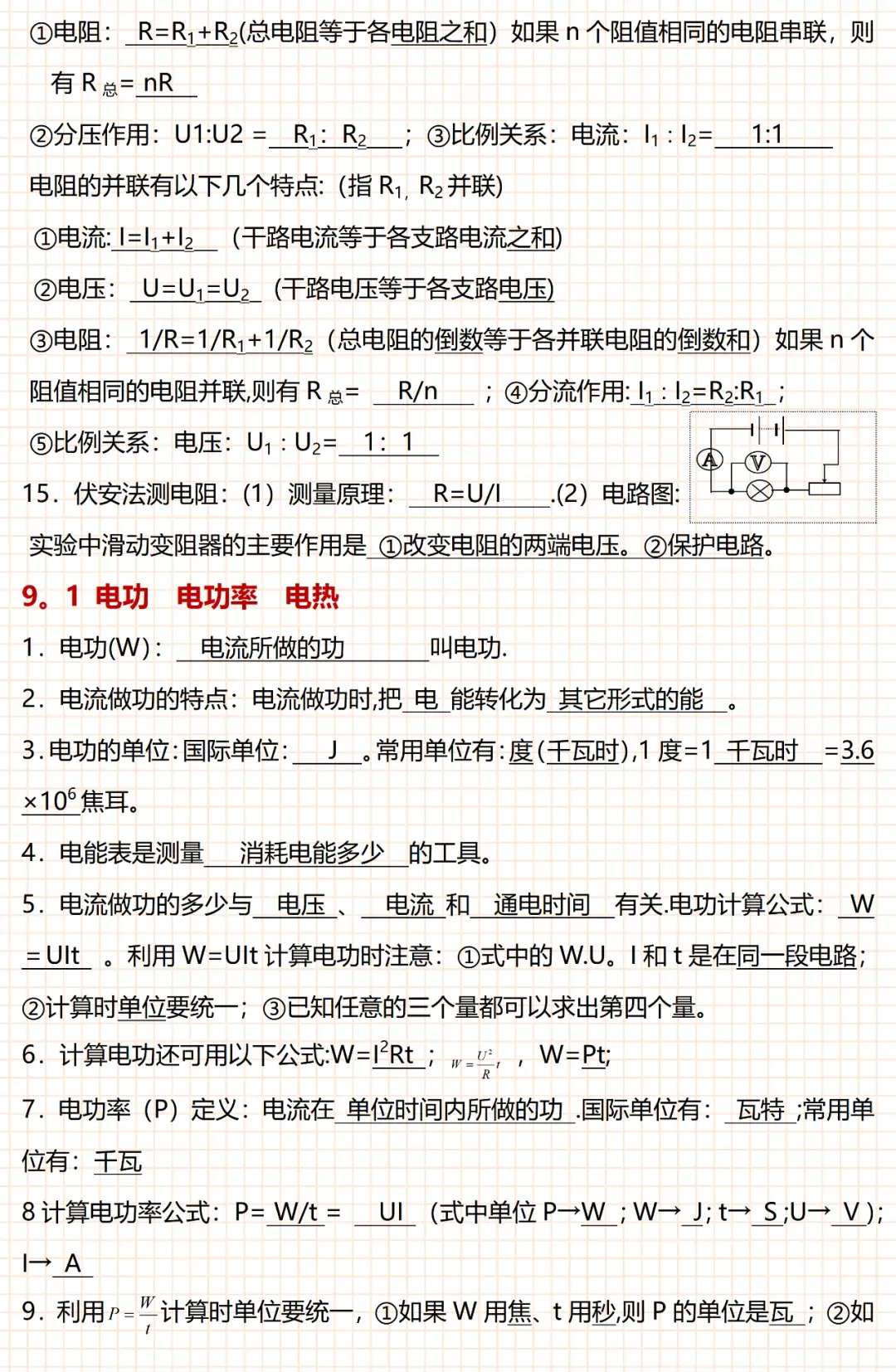 2026中考物理全部知识要点总结,务必让孩子看一遍! 第19张