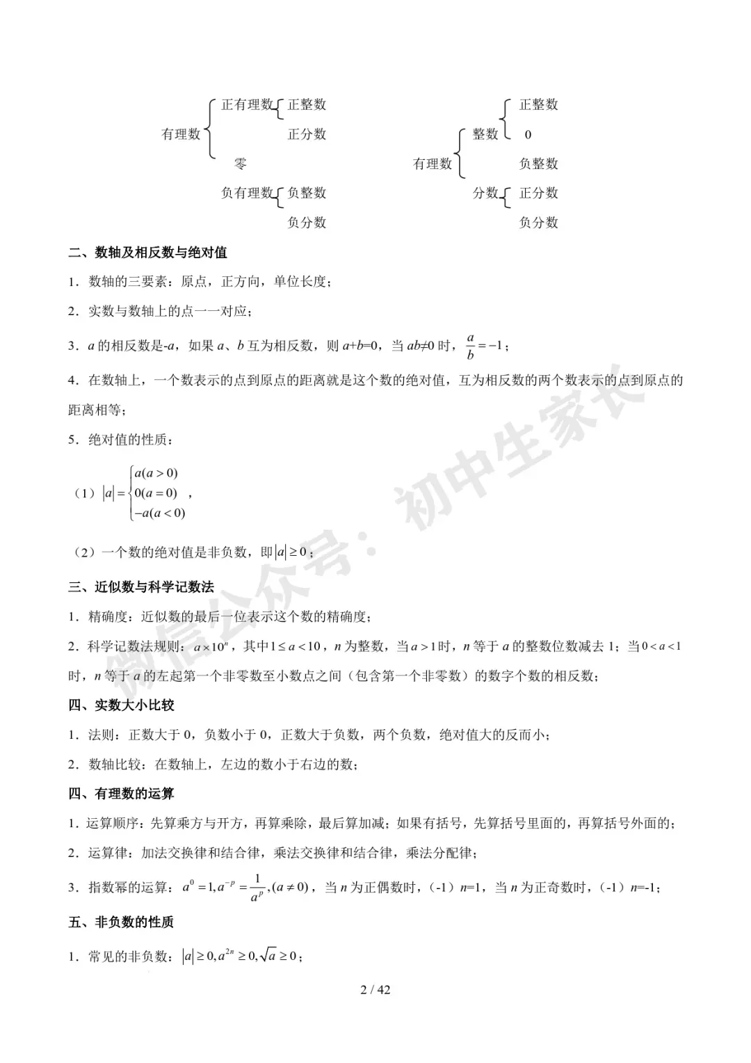 2026年中考数学必备核心基础知识(高清版),可打印! 第3张 2026年中考数学必备核心基础知识(高清版),可打印! 第3张