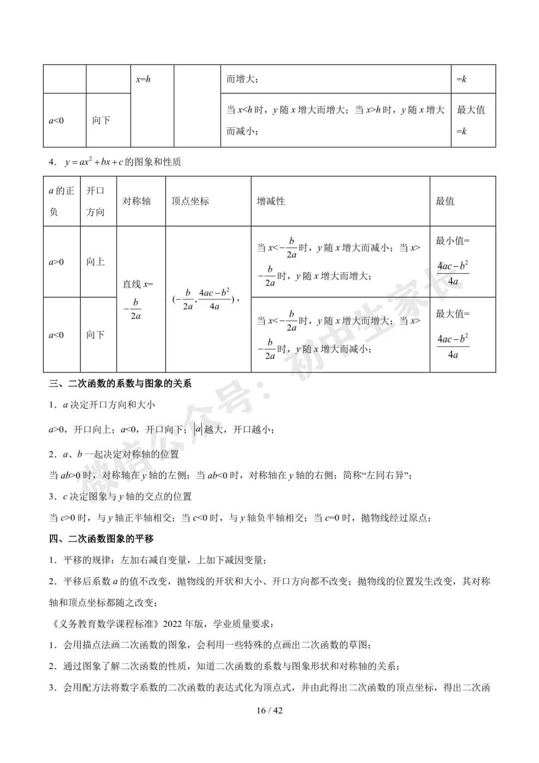 2026年中考数学必备核心基础知识(高清版),可打印! 第17张 2026年中考数学必备核心基础知识(高清版),可打印! 第17张
