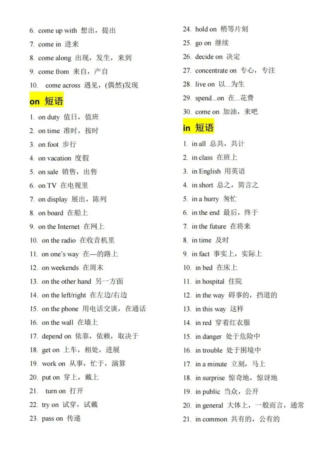 中考英语必背固定短语搭配,初三备考干货速存 第3张