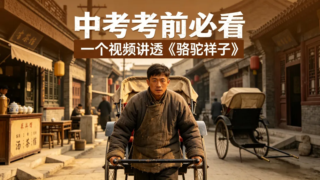 2026中考名著考前必看,一个视频讲透《骆驼祥子》(文字版) 第1张
