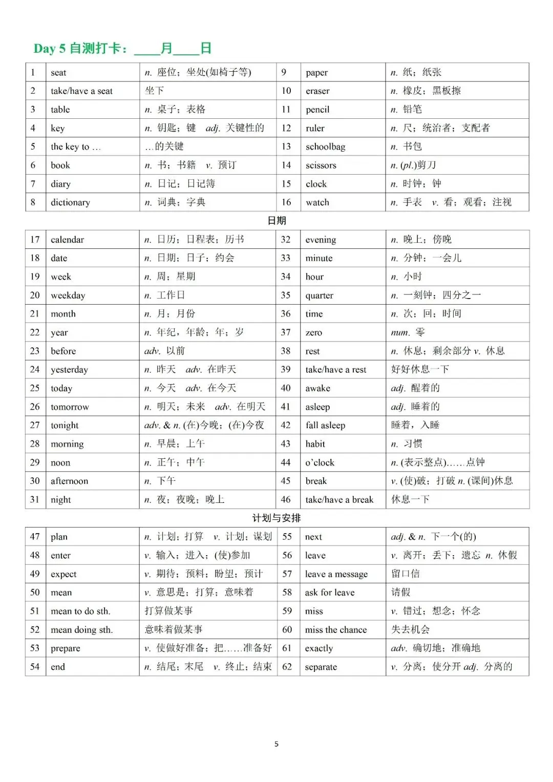 必背!中考英语1600课标核心词汇完整版 第5张 必背!中考英语1600课标核心词汇完整版 第5张
