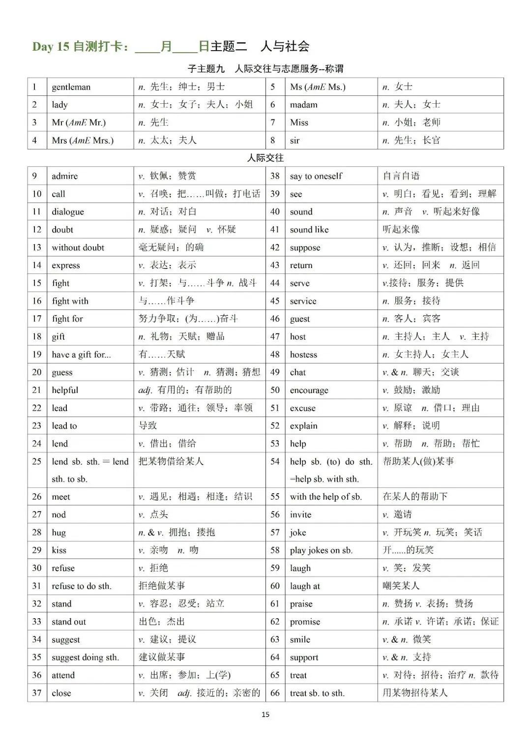 必背!中考英语1600课标核心词汇完整版 第15张 必背!中考英语1600课标核心词汇完整版 第15张