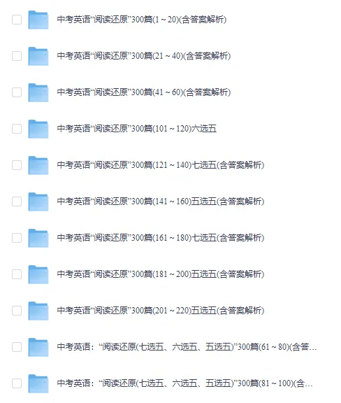 初中【英语阅读理解】真题训练(完形填空+阅读理解)专项练习 第1张