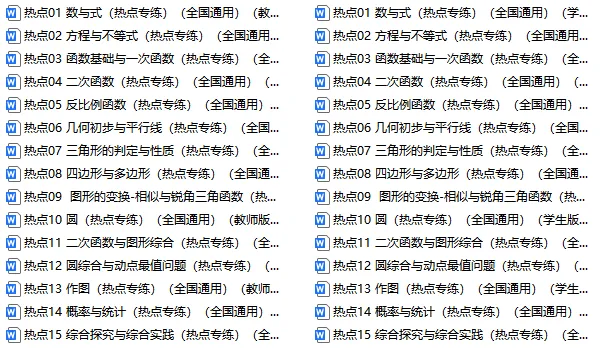 2026年中考数学二轮复习(重难点+热点)专练,打印一份给孩子,考试轻松突破120分! 第3张