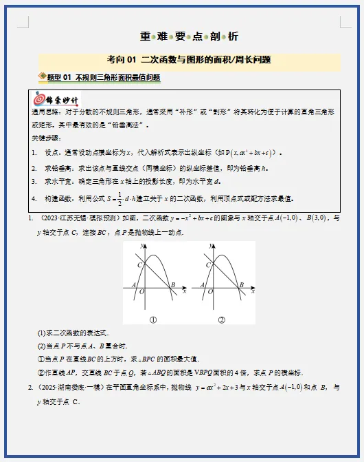 2026年中考数学二轮复习(重难点+热点)专练,打印一份给孩子,考试轻松突破120分! 第5张