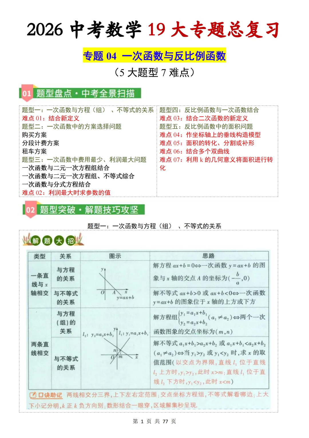 【中考复习】2026中考数学19大重难专题总复习 第10张 【中考复习】2026中考数学19大重难专题总复习 第10张
