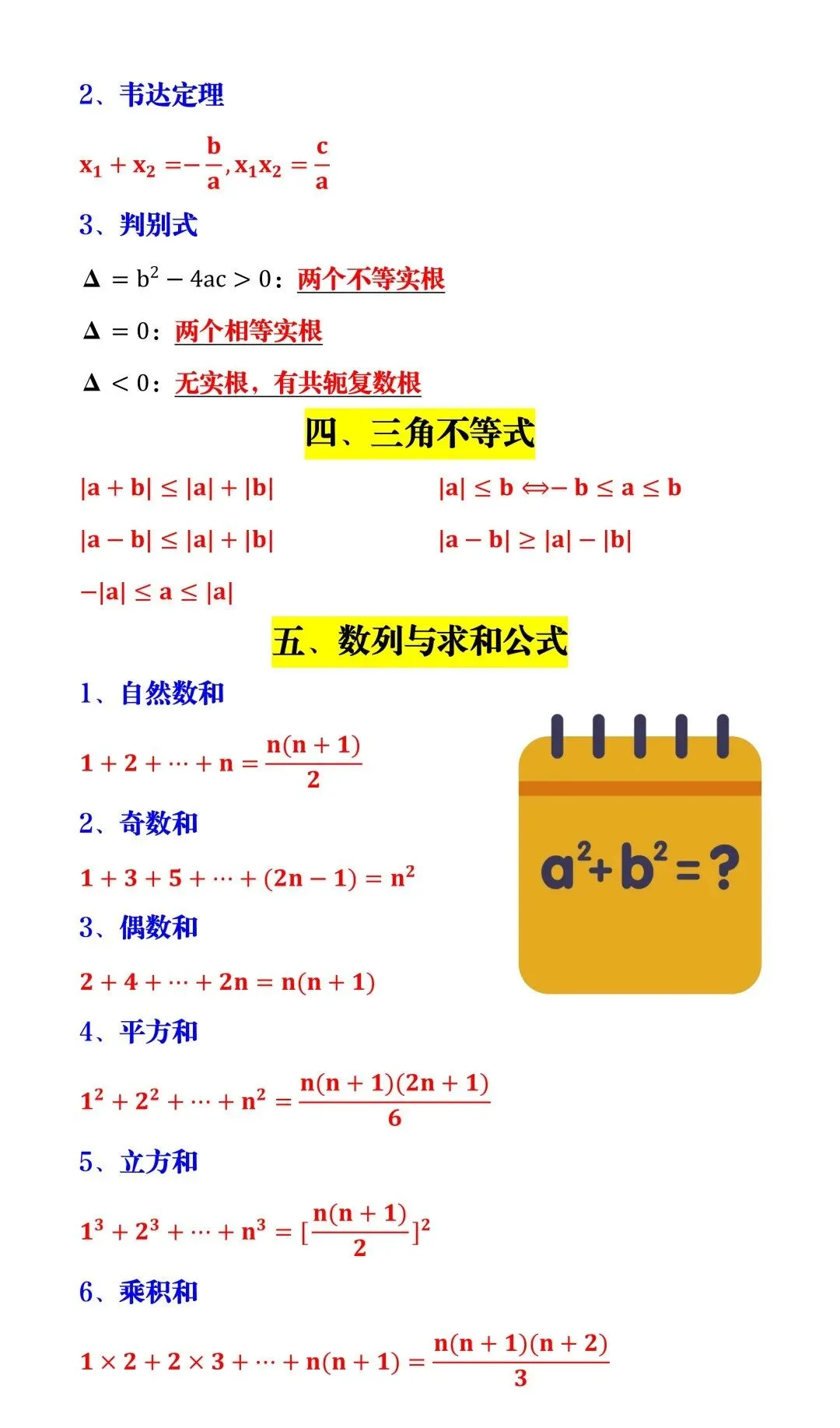 2026年中考数学复习必背 | 核心公式速记清单!中考生速收藏记忆掌握! 第7张