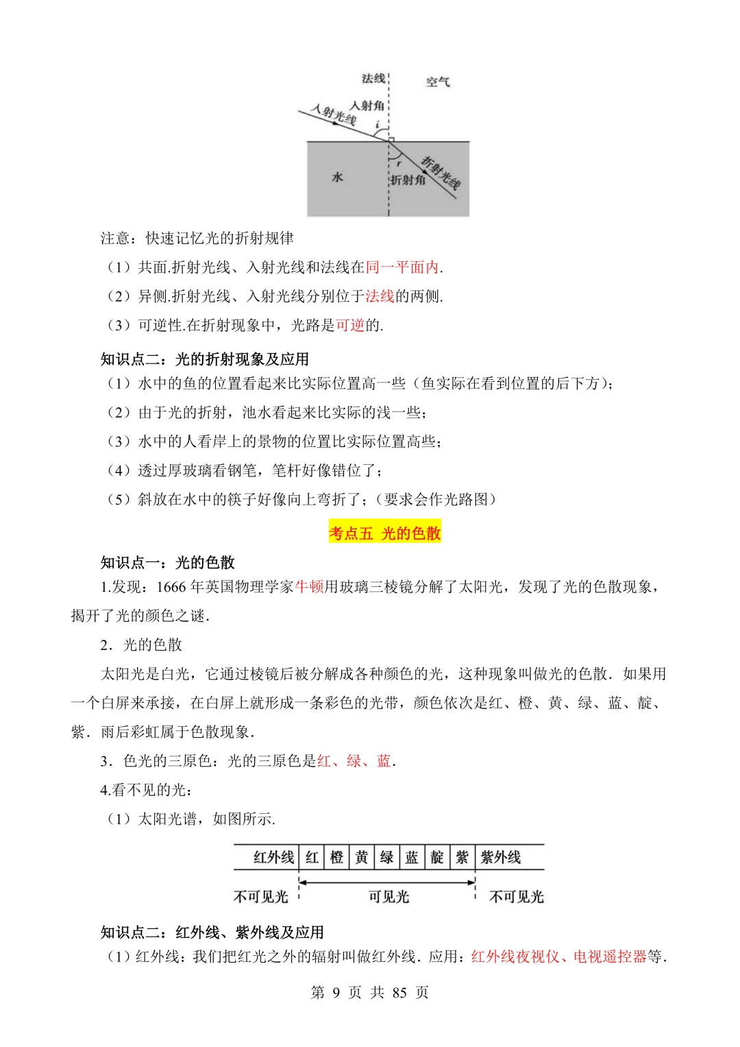 2026年中考丨中考物理核心考点总编 第17张