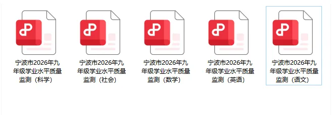 2026年4月宁波市中考一模试卷,无水印免费领取 第2张