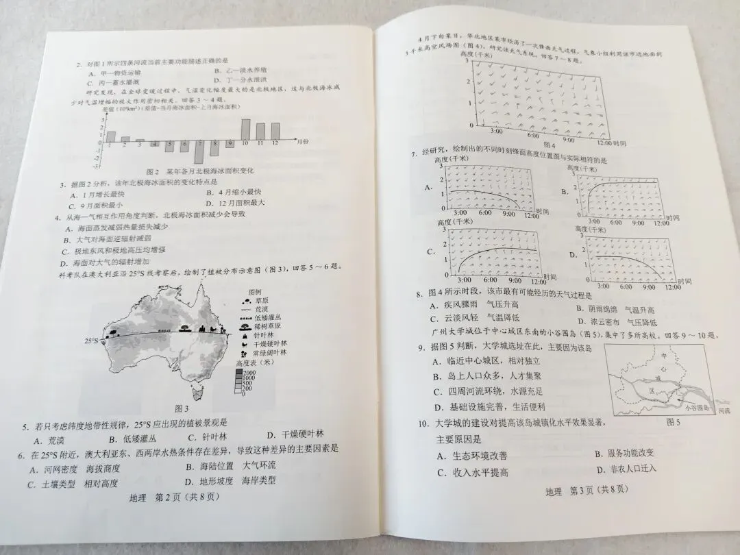 2024年天津市高考地理真题 第2张