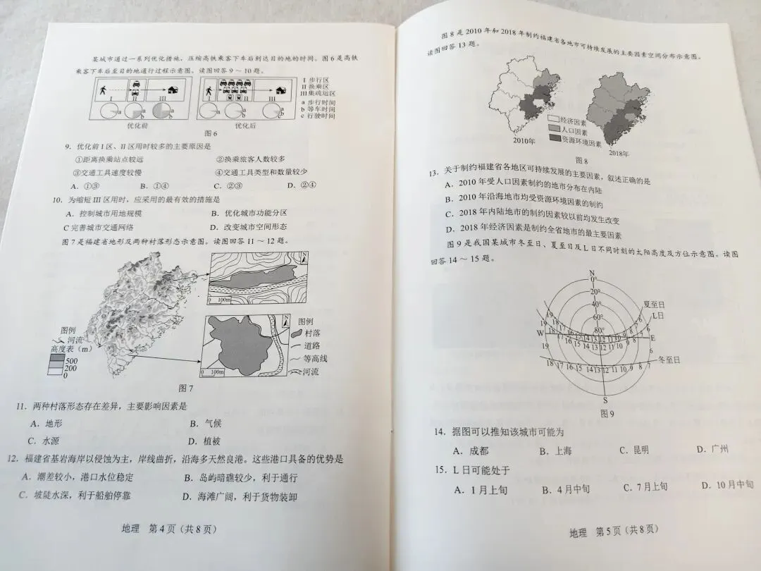 2023年天津市高考地理真题 第3张