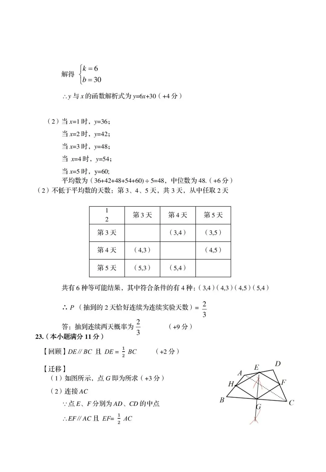 26年5月9日秦皇岛海港区中考一模数学试卷(含答案) 第15张
