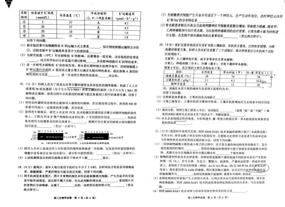 收藏!2026贵阳市高三适应性考试真题免费领取 第14张
