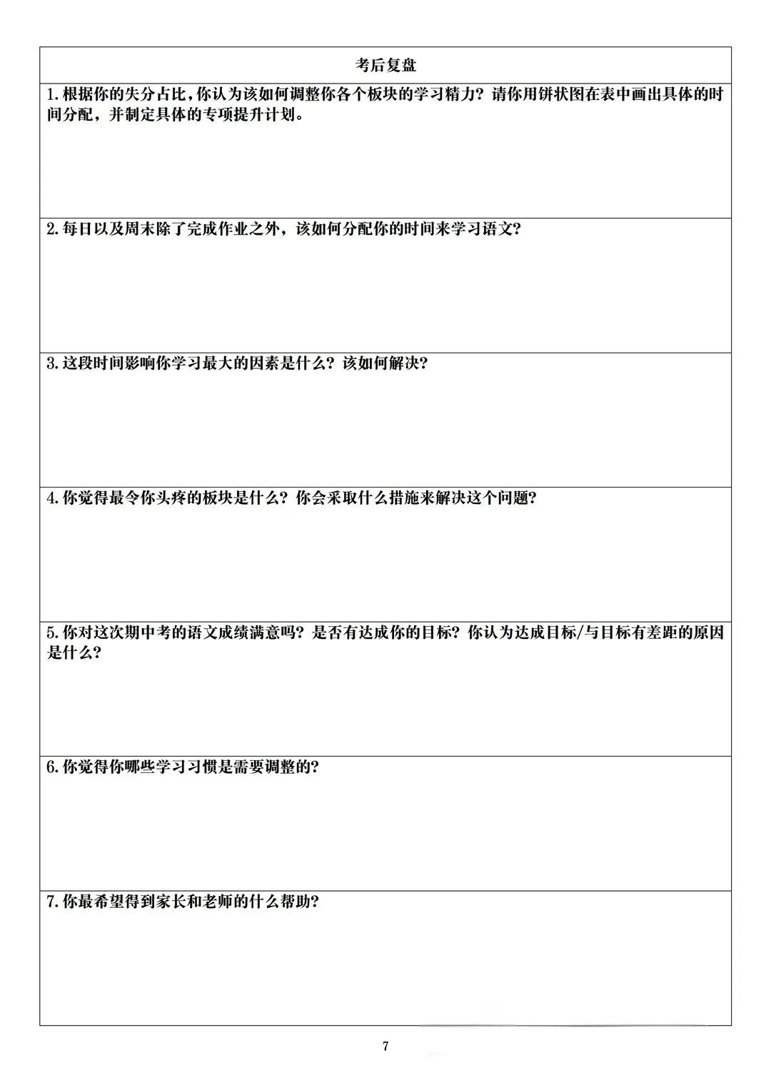 期中考后怎么分析试卷?正确复盘=期末高分 第7张