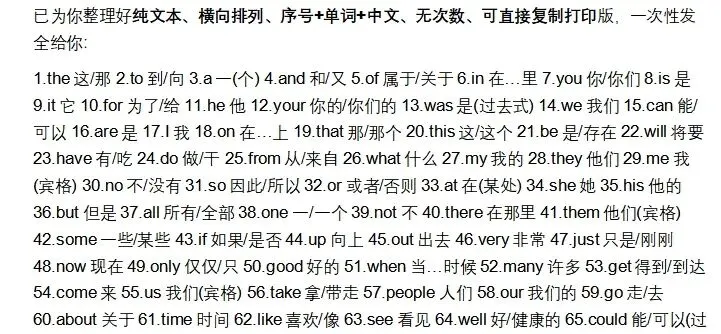 我把近6年中考英语真题喂给AI,终于搞定了高频词! 第3张