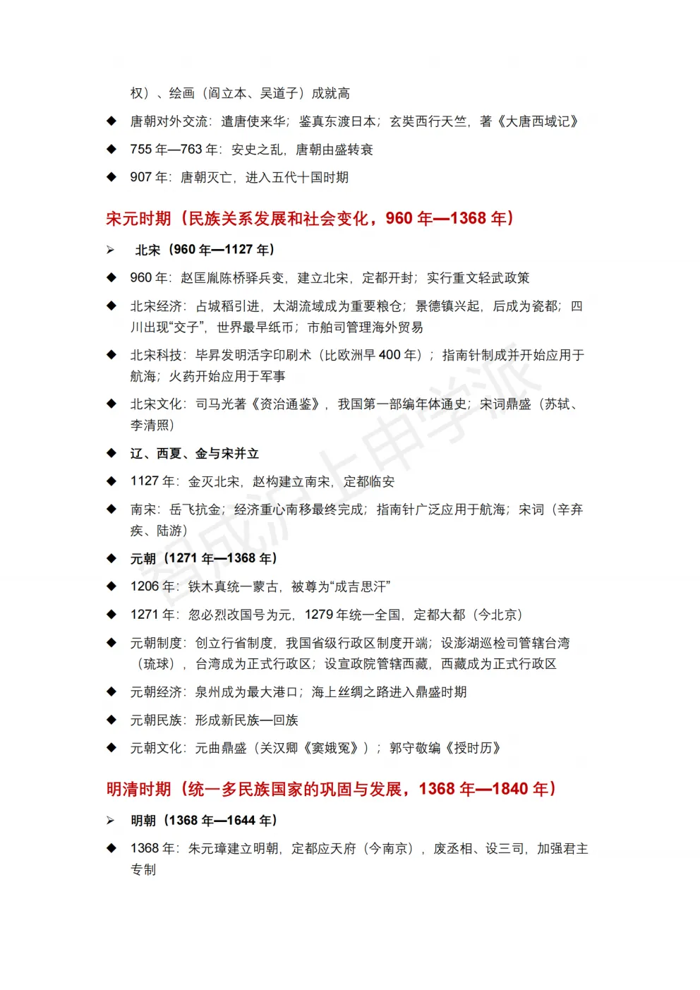 90%的考生都在时间题上丢分:上海中考历史时间轴速记清单+小卡片 第16张