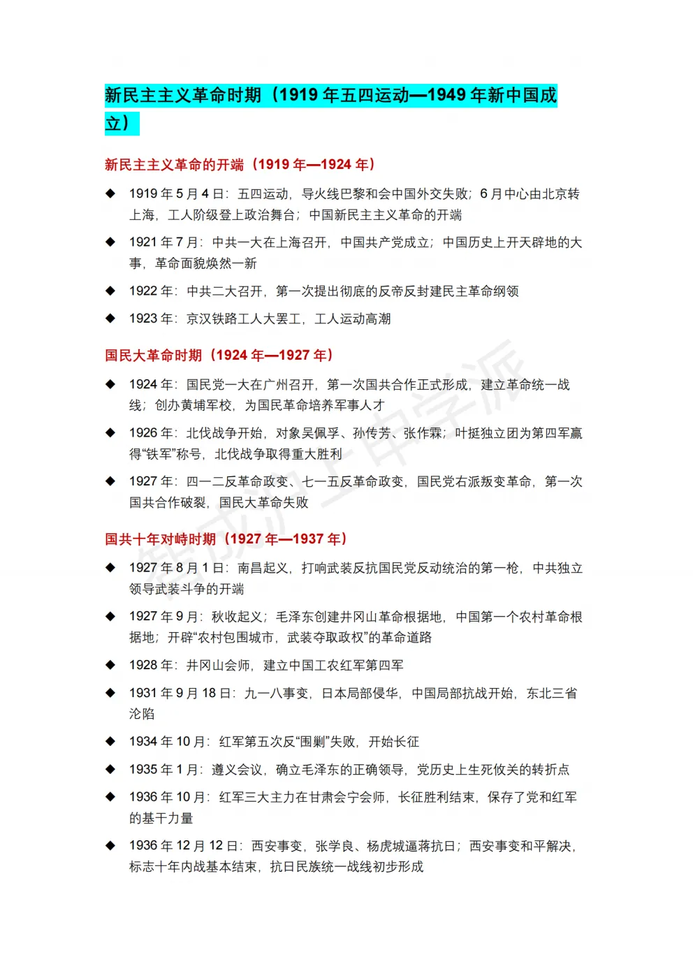 90%的考生都在时间题上丢分:上海中考历史时间轴速记清单+小卡片 第22张