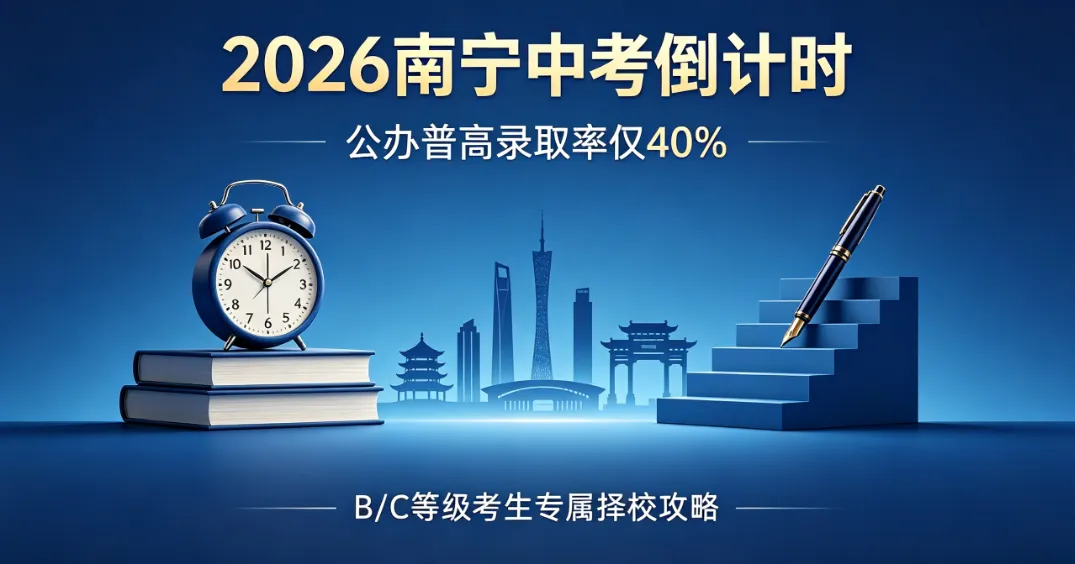 2026南宁中考太残酷!公办普高仅40% 录取,B/C等级孩子怎么选? 第4张
