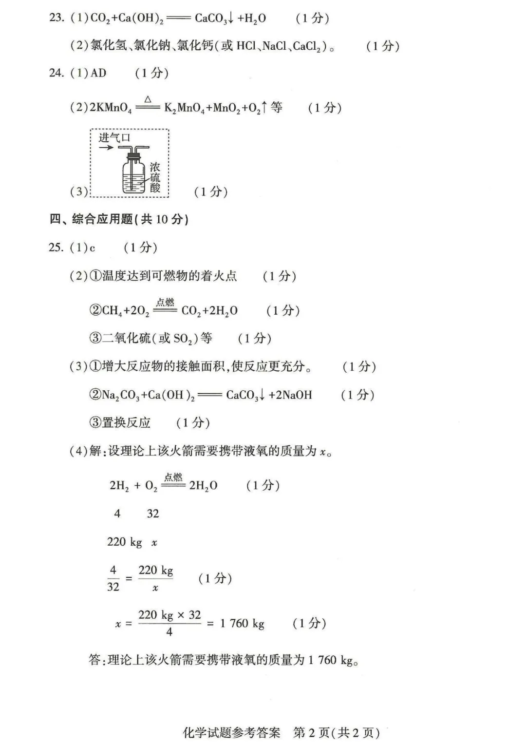 河南省连续5年中招真题汇总(2021年-2022年-2023年-2024年-2025年)化学试卷及答案,文末高清下载 第6张 河南省连续5年中招真题汇总(2021年-2022年-2023年-2024年-2025年)化学试卷及答案,文末高清下载 第6张