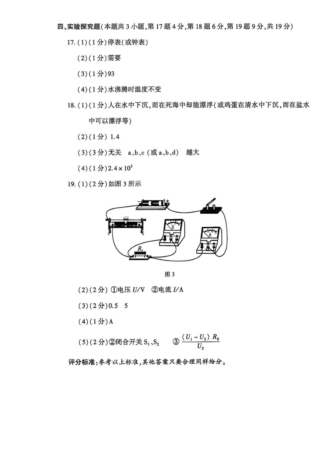 河南省连续5年中招真题汇总(2021年-2022年-2023年-2024年-2025年)物理试卷及答案,文末高清下载 第44张