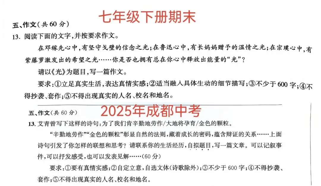 把小学六年级、初一和中考语文试卷放在一起分析,会发现什么? 第9张