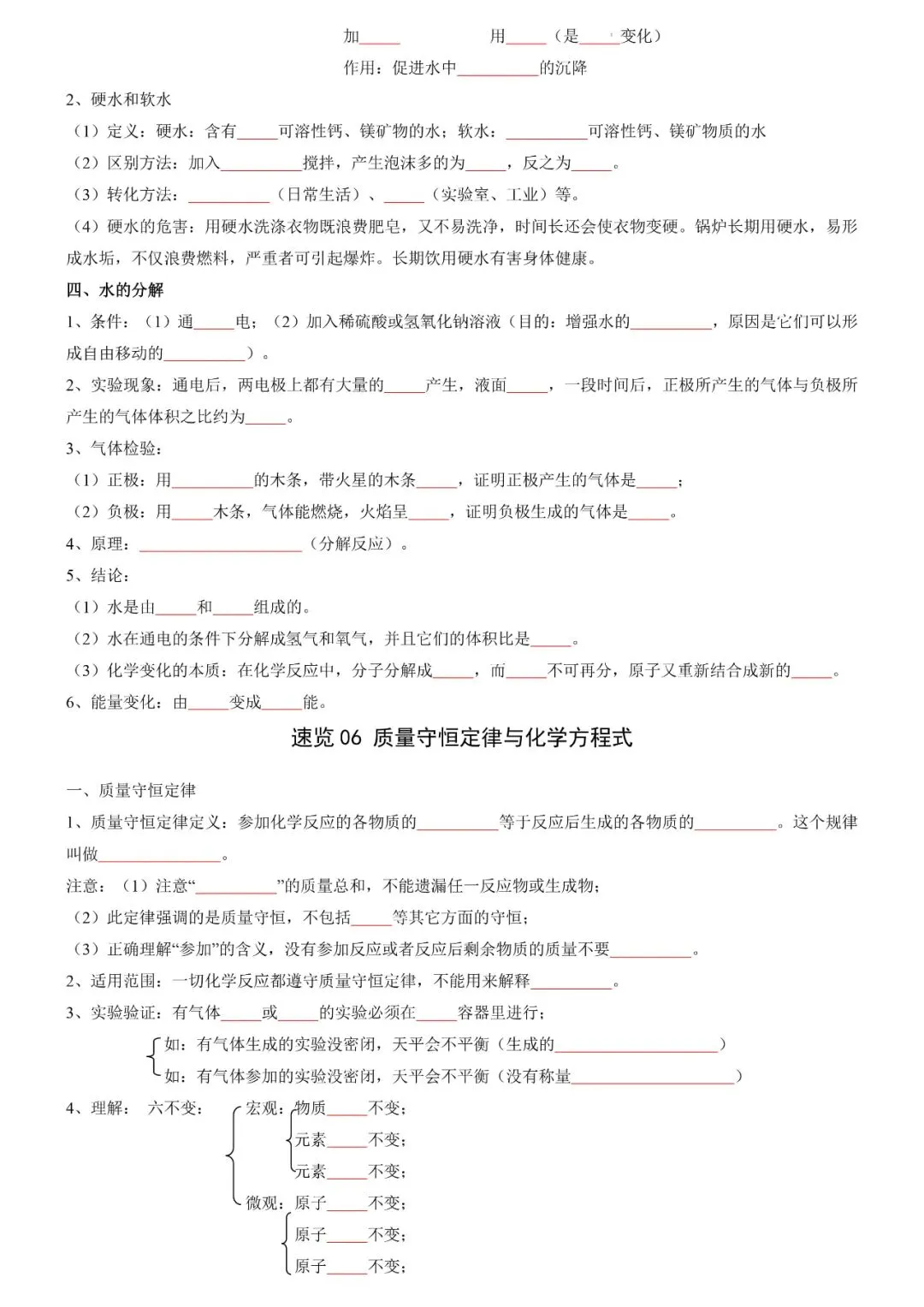 中考化学必备知识点速览(填空+答案双版) 第4张