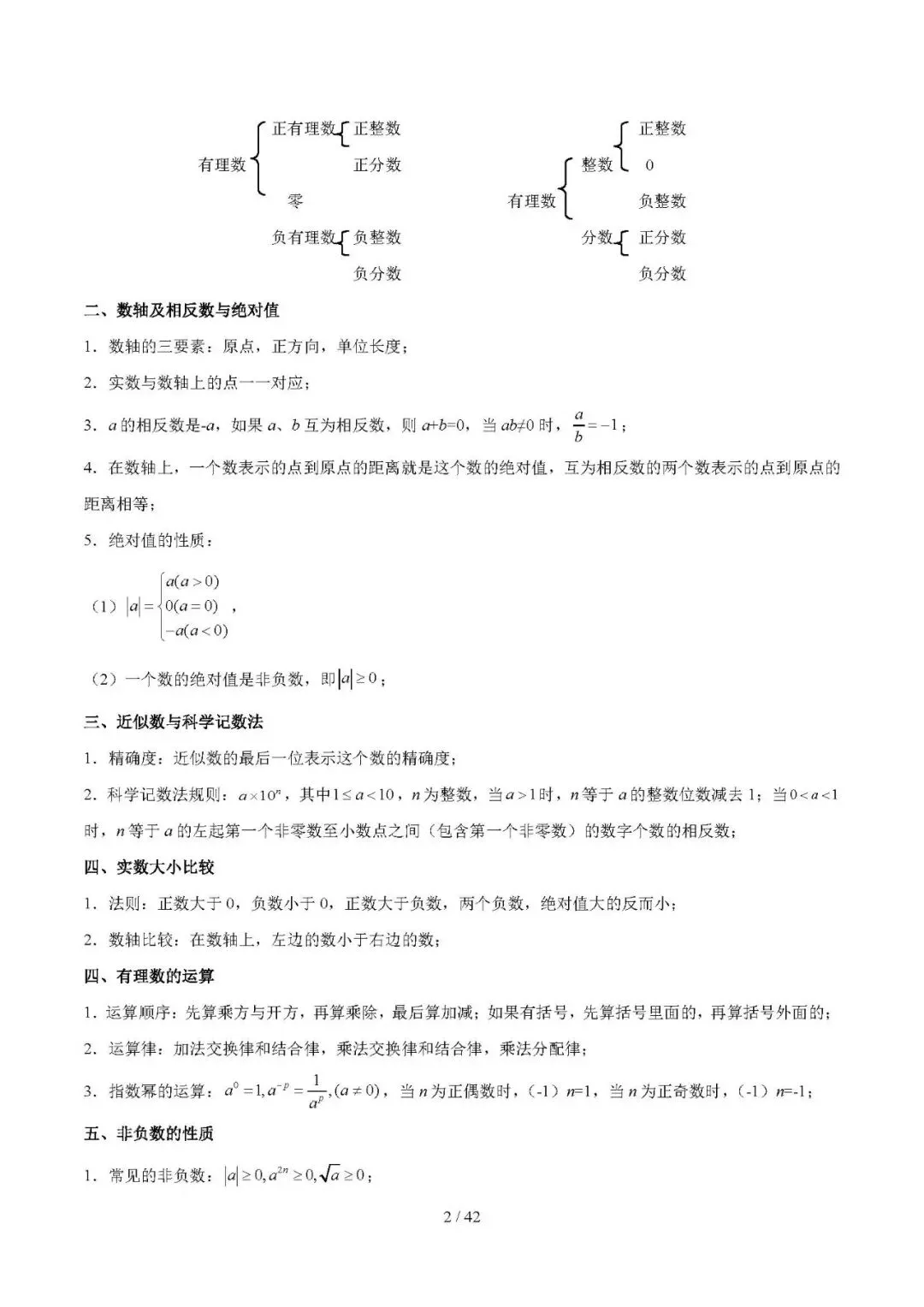 2026年中考数学必备核心基础知识(可下载打印) 第2张 2026年中考数学必备核心基础知识(可下载打印) 第2张