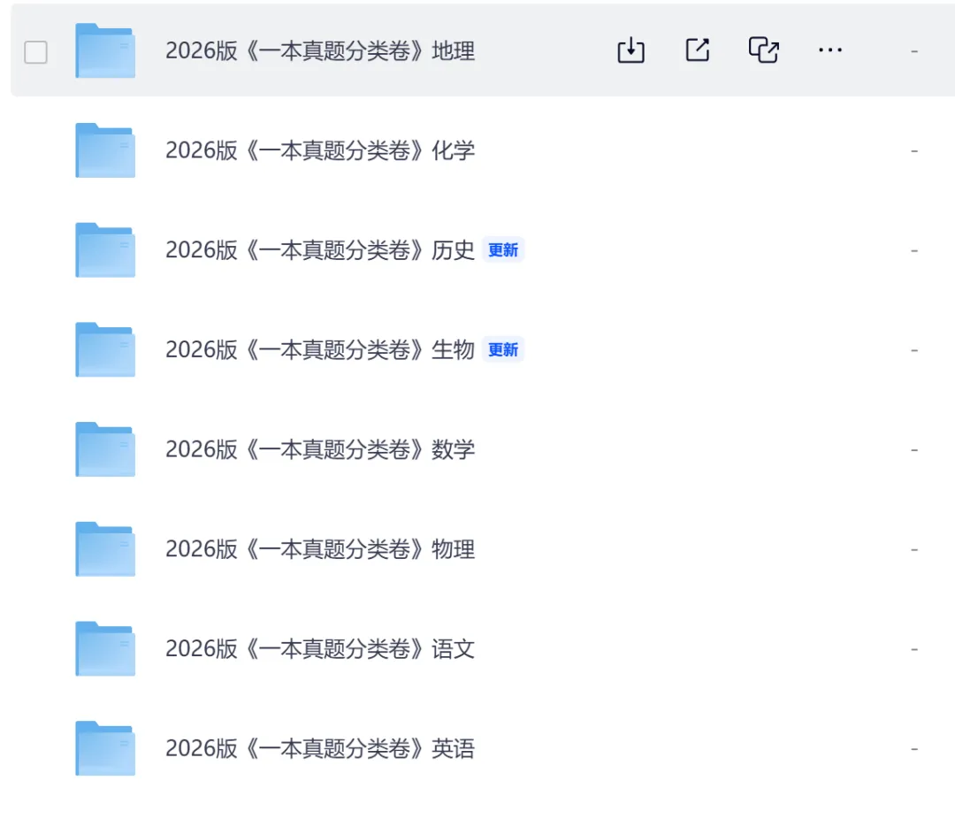 26版《一本真题分类卷》《核心知识速记手册》初中九科全附下载链接 第2张