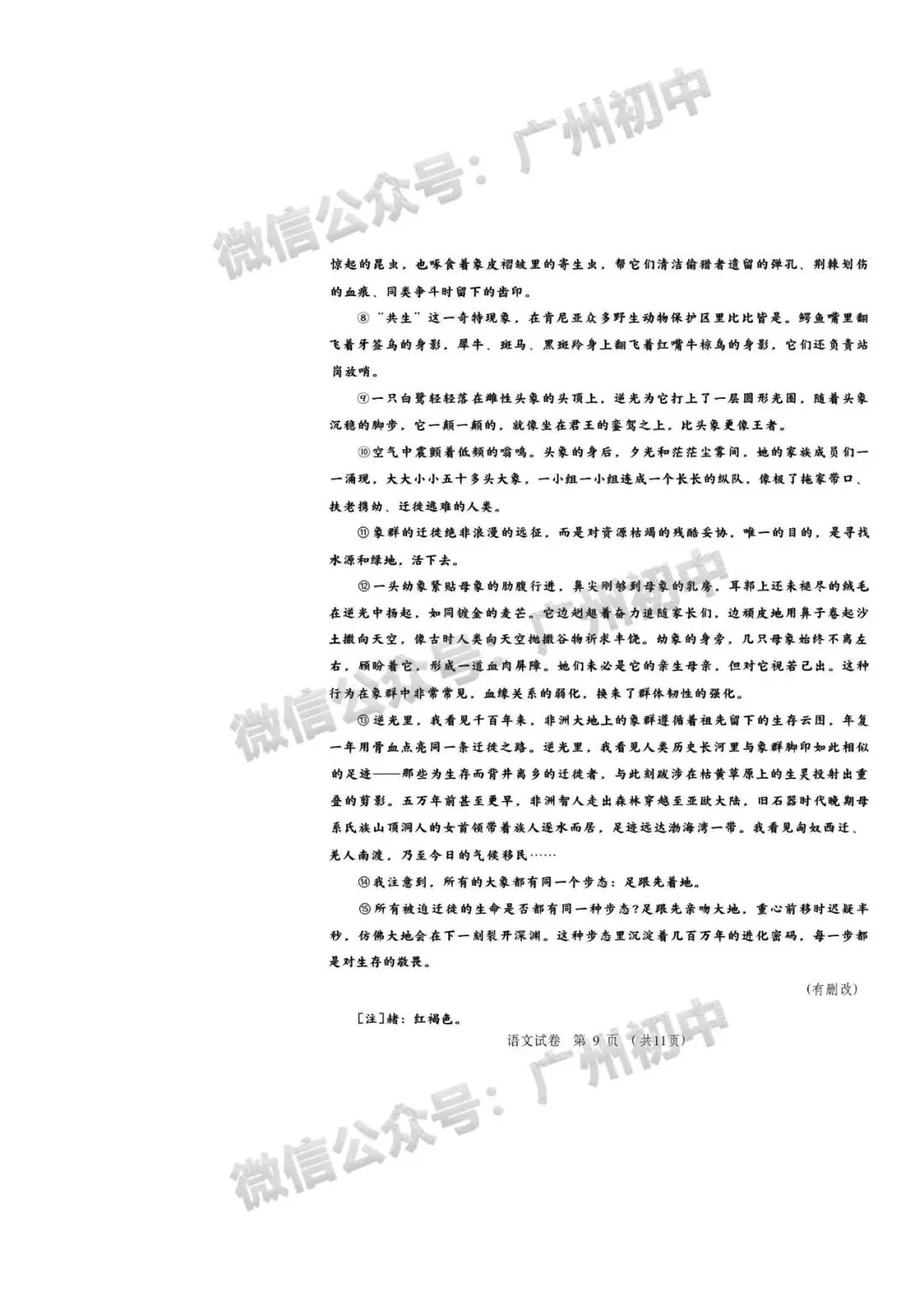 齐了!2026广州中考一模全科试题及参考答案合集!(电子版资料免费领取) 第12张