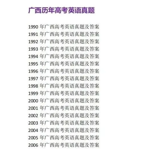 1990-2025年广西高考真题合集!广西高考9科全解|新高考模式+命题趋势,备考精准指南 第6张