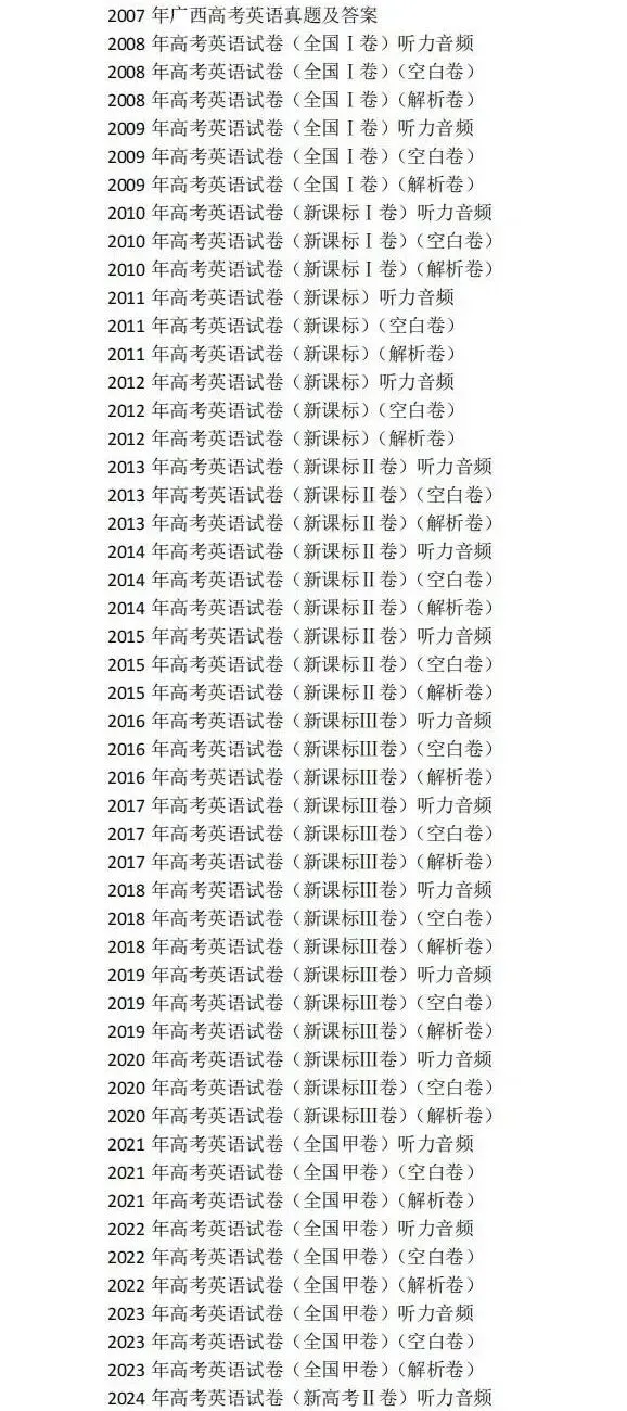 1990-2025年广西高考真题合集!广西高考9科全解|新高考模式+命题趋势,备考精准指南 第7张