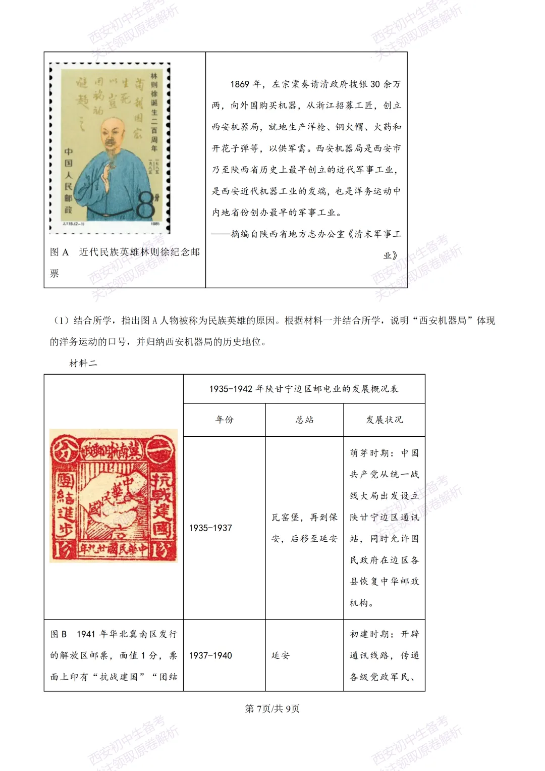 名校模考有答案!西安2026中考模拟:【陕西师大附中】九年级五模【历史】免费下载 第13张