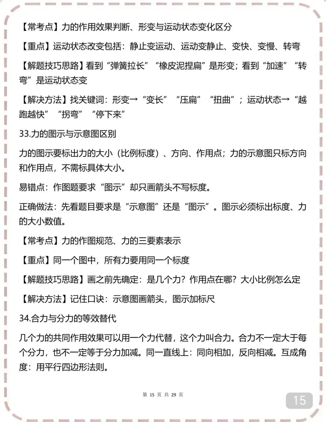 中考物理必背答题技巧(可打印) 第15张