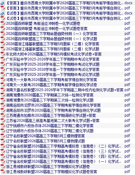 全国优秀高中化学试卷含答案十九 第12张 全国优秀高中化学试卷含答案十九 第12张