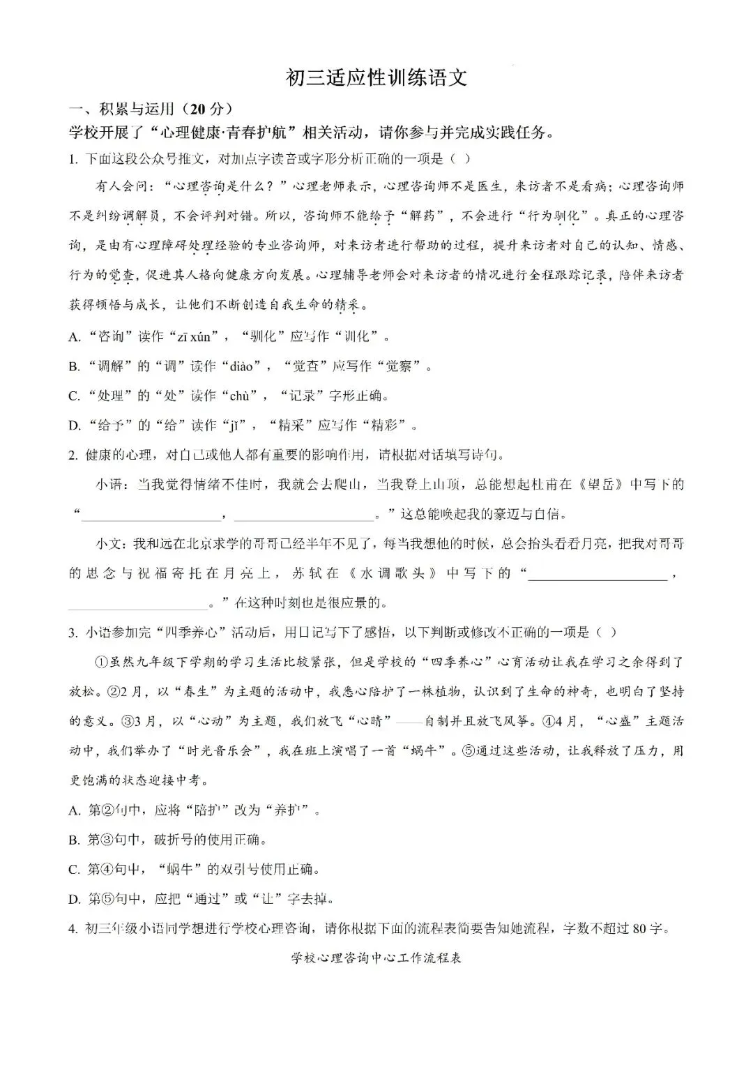 【真题汇总】————2025年长沙九年级下册三模语文试卷+参考答案(免费领取) 第11张