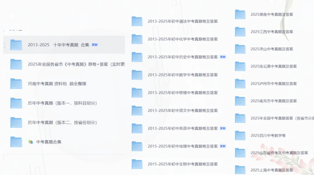 【10年中考真题】河北省各省市中考资料包2013-2025年历年中考 全科目语/数/英/物/化/生/道法/地/史,试卷+答案解析含听力 第1张