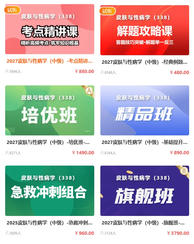 2026年皮肤与性病学(中级)真题完整版(含全解析)[代码:338]估分对答案,公众号关键词回复免费获取内部资料 第2张