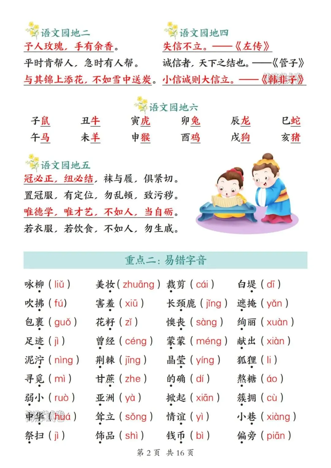 【海豚试卷】二年级(下)语文全册重点知识梳理(可收藏打印) 第4张