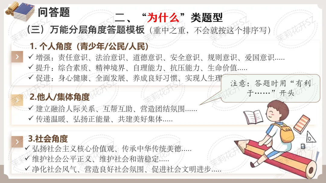 中考道法答题痛点全破解!全题型答题技巧+满分模板,精准踩分,初三备考必入,轻松冲高分 第16张